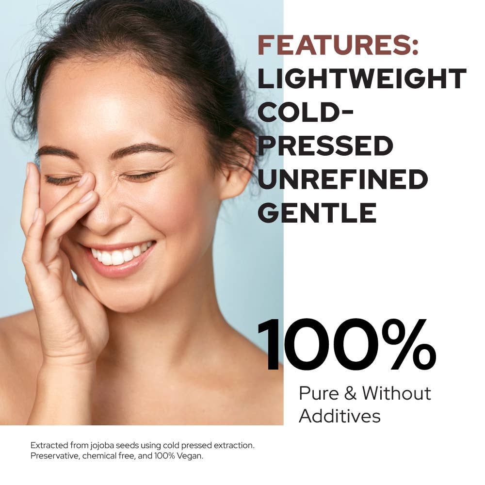 Jojoba Oil | Organic | Skin, Hair, DIY | 100% Pure | Size: 4oz